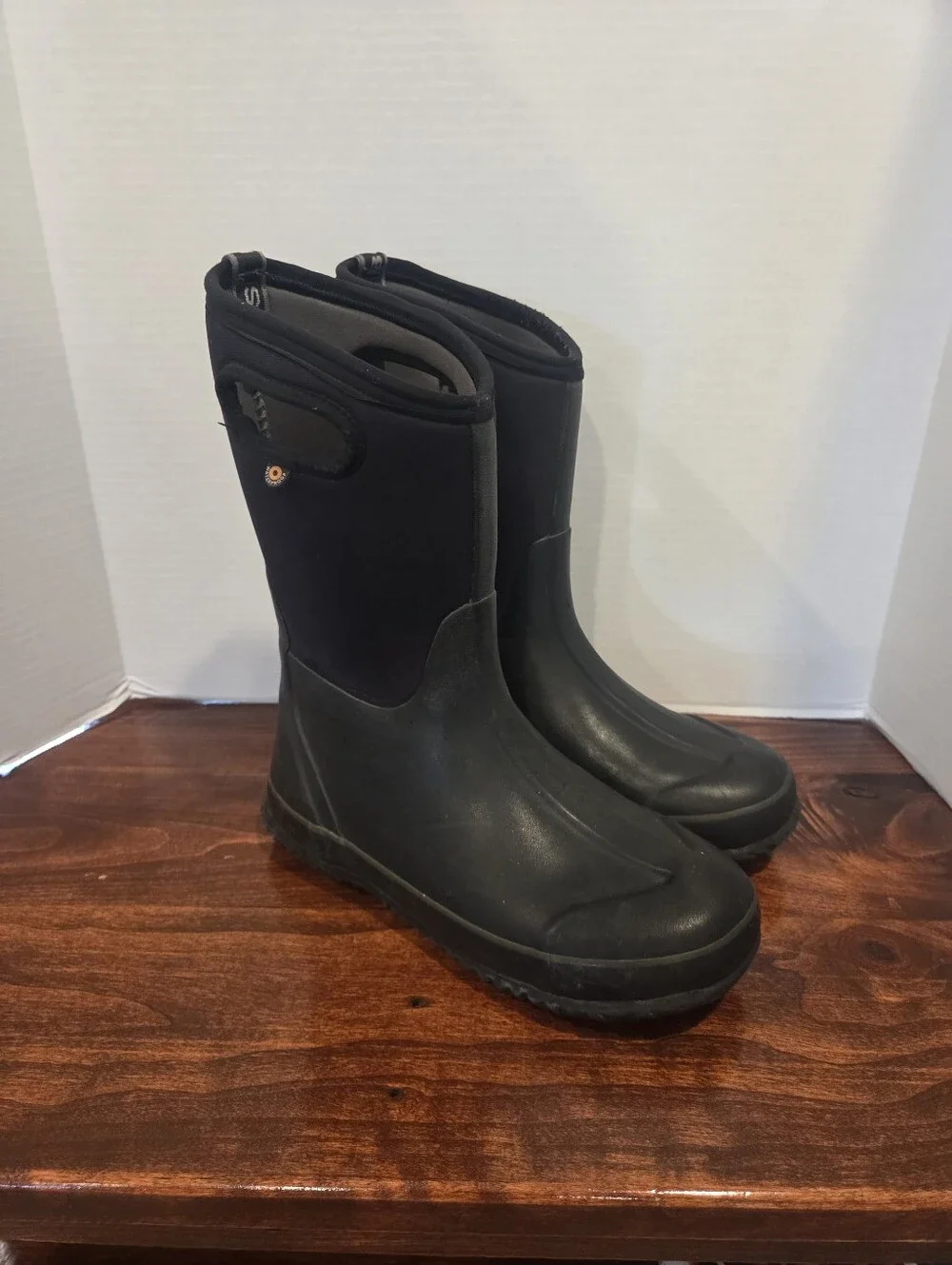 Bogs Youth Sz 6 Black Waterproof Insulated Rain Snow Boots Classic High